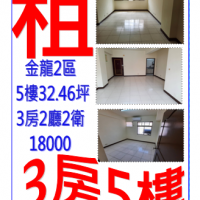 租公寓3房2聽2衛5樓金龍2區請電:0930-366632  02-26461721